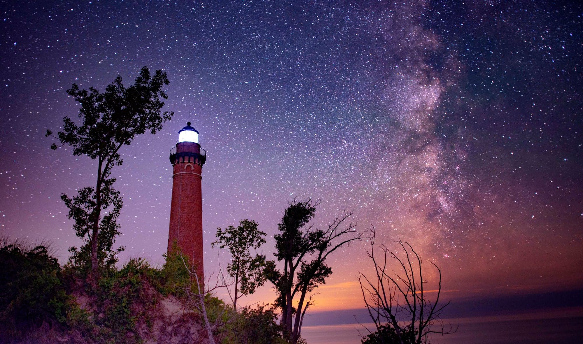 Lighthouse Under the Milky Way
