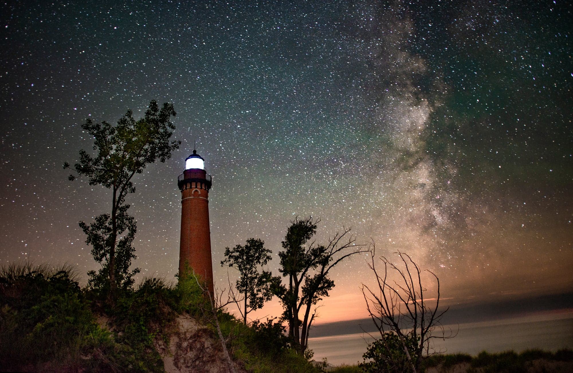 Lighthouse Under the Milky Way