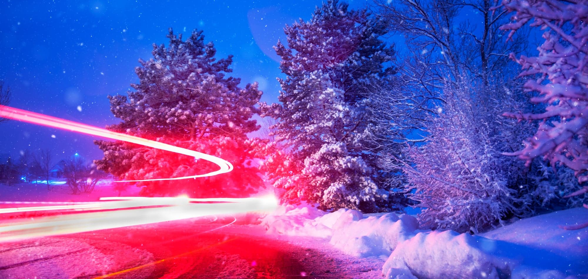 Light Trails, Winter Road
