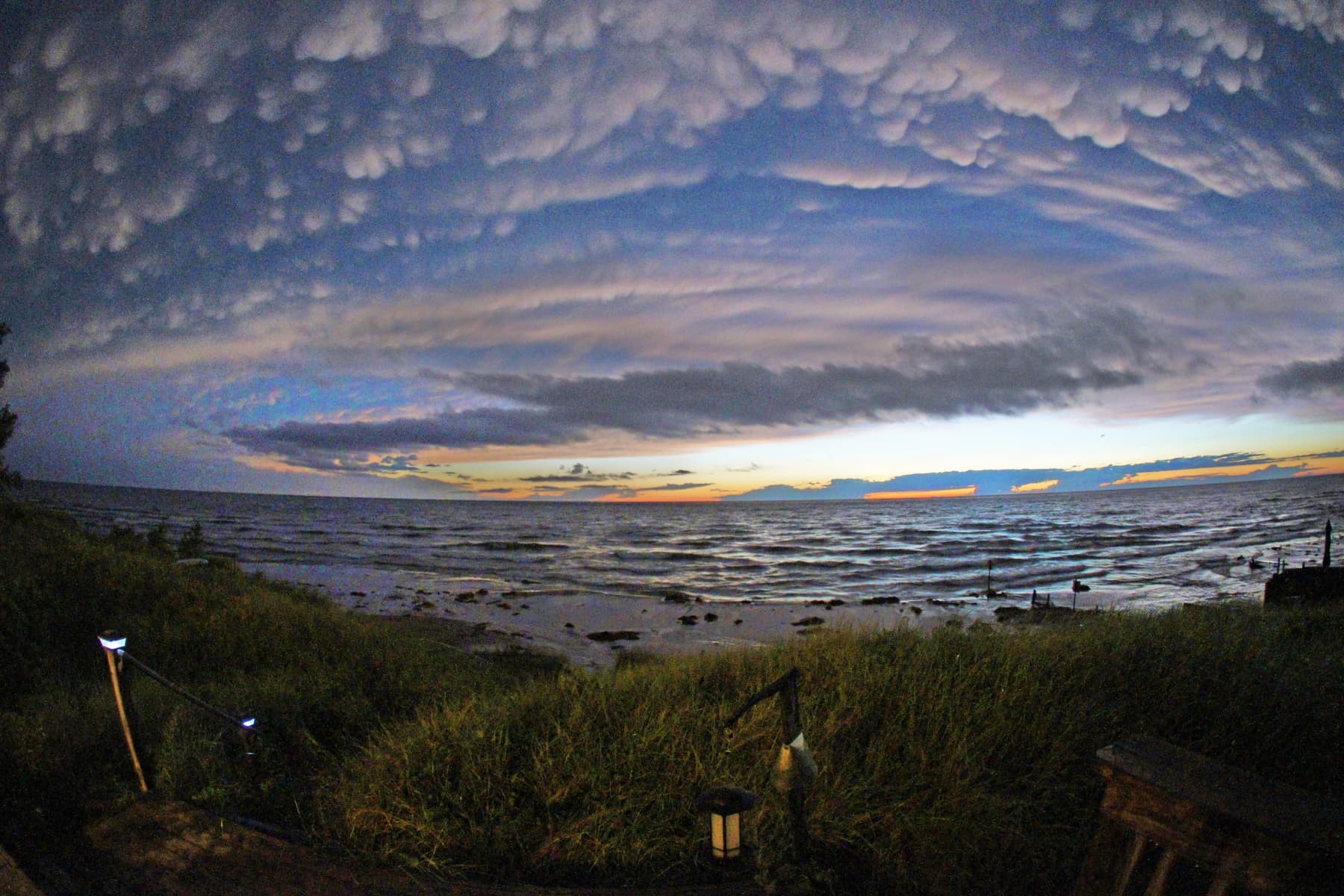 Stormy Sunset on Lake Michigan